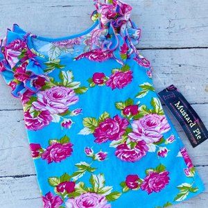 Mustard Pie Girls Boutique Apple Blossom Linley Top Size 8 NWT Shabby Roses